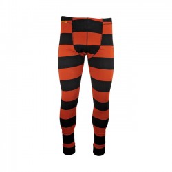 PANTALÓN DE ROEG "LONG JOHN" A RAYAS NEGRO Y NARANJA