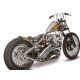 Escape Radical Radius cromado terminal negro para Harley Sportster de 2014 a 2022