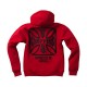 SUDADERA WCC ATX CON CREMALLERA Y CAPUCHA ROJA