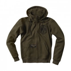 SUDADERA WCC ATX CON CREMALLERA Y CAPUCHA VERDE