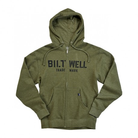 Sudadera con capucha y cremallera Biltwell Stencip verde