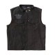 Chaleco de lona negra West Coast Choppers x 13 1/2 Dominator Canvas