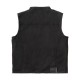 Chaleco de lona negra West Coast Choppers x 13 1/2 Dominator Canvas
