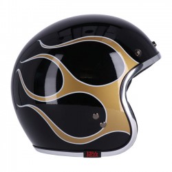 Casco Skull de 13 1/2  dorado flameado