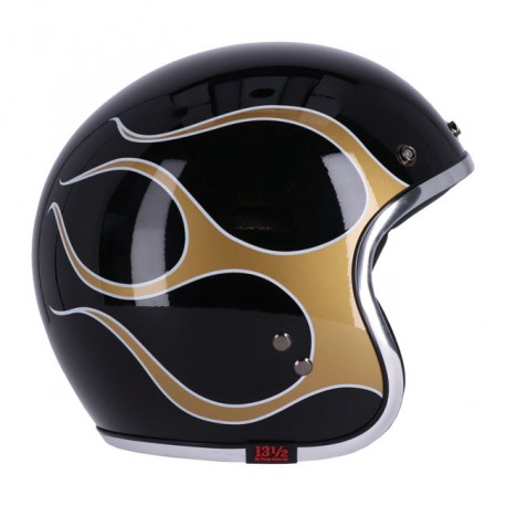 Casco Skull de 13 1/2  dorado flameado