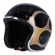 Casco Skull de 13 1/2  dorado flameado