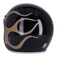 Casco Skull de 13 1/2  dorado flameado