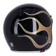 Casco Skull de 13 1/2  dorado flameado