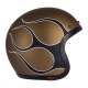 Casco Skull de 13 1/2  dorado con llamas negras