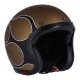 Casco Skull de 13 1/2  dorado con llamas negras