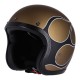Casco Skull de 13 1/2  dorado con llamas negras