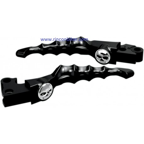 MANETAS SKULL NEGRAS PARA MODELOS 08-13 FLHT/FLHR/FLTR/FLHX