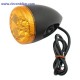 INTERMITENTE LED CON 3 FUNCIONES (PILOTO, FRENO INTERMITENCIA) NEGRO CRISTAL NARANJA, HOMOLOGADO