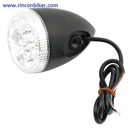 INTERMITENTE LED CON 3 FUNCIONES (PILOTO, FRENO INTERMITENCIA) NEGRO CRISTAL TRASPARENTE, HOMOLOGADO