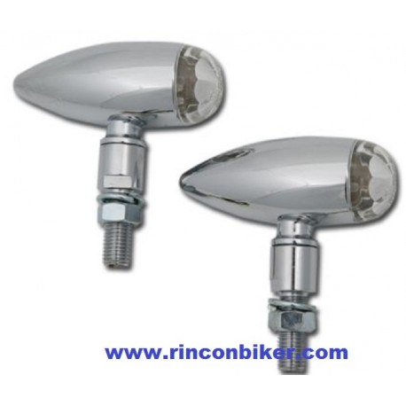 INTERMITENTE MICRO BULLET CROMADO LED HOMOLOGADO