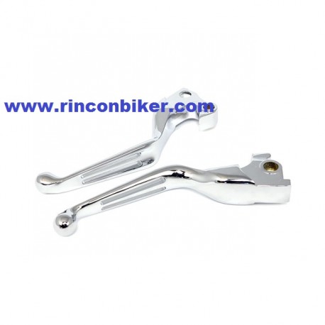 MANETAS CROMADAS CON 2 AGUJEROS PARA SPORTSTER 14-17