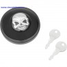 TAPON CON LLAVE NO VENTILADO PARA HARLEY 96-18 CON CALAVERA NEGRO